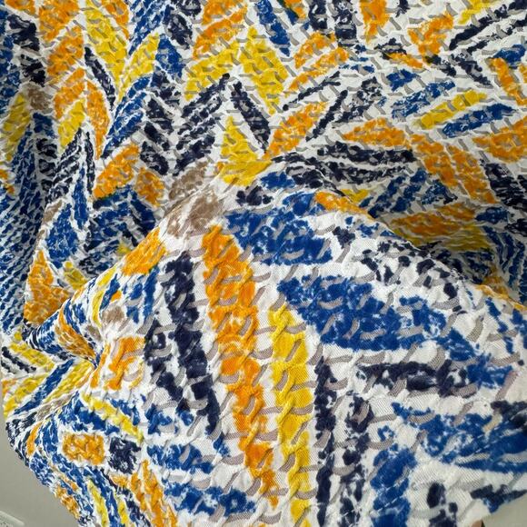 Vintage Ruby Road Womens Yellow Blouse 3/4 Sleeve Abstract Stretch Size Small - Picture 7 of 10